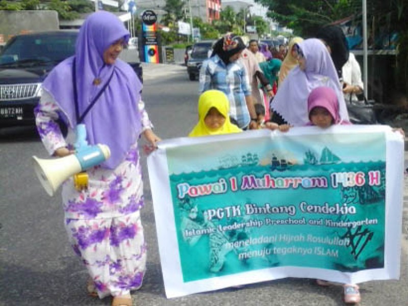 PGTK Bintang Cendekia Pekanbaru Pawai Sambut 1 Muharram